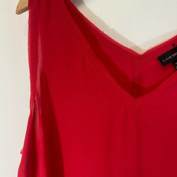 NWT Lane Bryant Hot Pink Semi Sheer A Symmetrical Tank Size 26 Plus - Picture 8 of 10